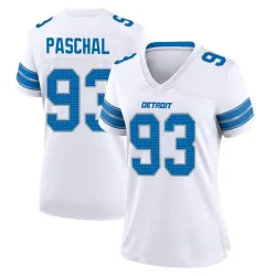 Women's Josh Paschal Detroit Lions No.93 Game 2nd Jersey - White