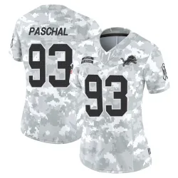 Women's Josh Paschal Detroit Lions No.93 Limited 2024 Salute to Service Jersey - Arctic Camo
