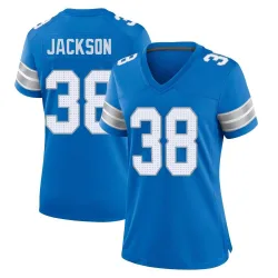 Women's Justin Jackson Detroit Lions No.38 Game 2nd Jersey - Blue