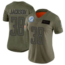 Women's Justin Jackson Detroit Lions No.38 Limited 2019 Salute to Service Jersey - Camo