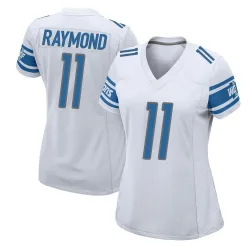 Women's Kalif Raymond Detroit Lions No.11 Game Jersey - White