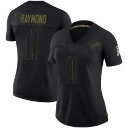 Women's Kalif Raymond Detroit Lions No.11 Limited 2020 Salute To Service Jersey - Black