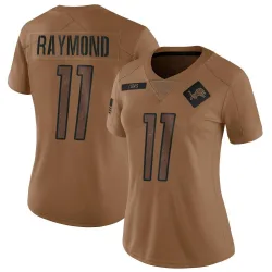Women's Kalif Raymond Detroit Lions No.11 Limited 2023 Salute To Service Jersey - Brown