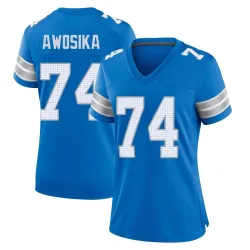 Women's Kayode Awosika Detroit Lions No.74 Game 2nd Jersey - Blue