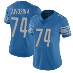 Women's Kayode Awosika Detroit Lions No.74 Limited Team Color Vapor Untouchable Jersey - Blue