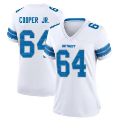 Women's Keith Cooper Jr. Detroit Lions No.64 Game 2nd Jersey - White