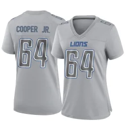 Women's Keith Cooper Jr. Detroit Lions No.64 Game Atmosphere Fashion Jersey - Gray