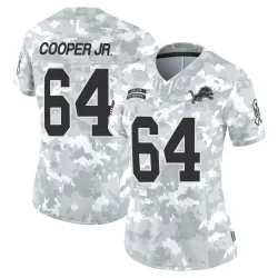 Women's Keith Cooper Jr. Detroit Lions No.64 Limited 2024 Salute to Service Jersey - Arctic Camo