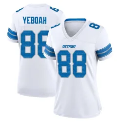 Women's Kenny Yeboah Detroit Lions No.88 Game 2nd Jersey - White