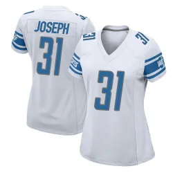 Women's Kerby Joseph Detroit Lions No.31 Game Jersey - White