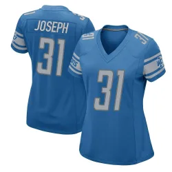 Women's Kerby Joseph Detroit Lions No.31 Game Team Color Jersey - Blue