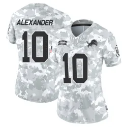 Women's Kwon Alexander Detroit Lions No.10 Limited 2024 Salute to Service Jersey - Arctic Camo