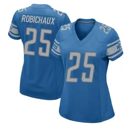 Women's Kye Robichaux Detroit Lions No.25 Game Team Color Jersey - Blue