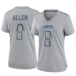 Women's Kyle Allen Detroit Lions No.8 Game Atmosphere Fashion Jersey - Gray