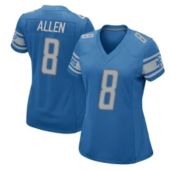 Women's Kyle Allen Detroit Lions No.8 Game Team Color Jersey - Blue