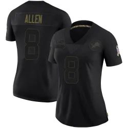 Women's Kyle Allen Detroit Lions No.8 Limited 2020 Salute To Service Jersey - Black
