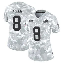 Women's Kyle Allen Detroit Lions No.8 Limited 2024 Salute to Service Jersey - Arctic Camo