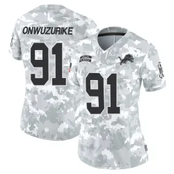 Women's Levi Onwuzurike Detroit Lions No.91 Limited 2024 Salute to Service Jersey - Arctic Camo