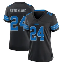 Women's Loren Strickland Detroit Lions No.24 Game Alternate 2nd Jersey - Black
