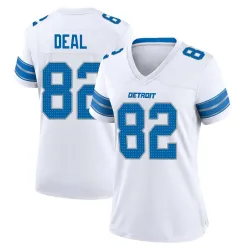 Women's Luke Deal Detroit Lions No.82 Game 2nd Jersey - White