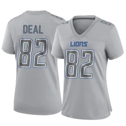 Women's Luke Deal Detroit Lions No.82 Game Atmosphere Fashion Jersey - Gray