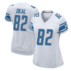 Women's Luke Deal Detroit Lions No.82 Game Jersey - White