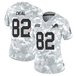 Women's Luke Deal Detroit Lions No.82 Limited 2024 Salute to Service Jersey - Arctic Camo