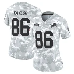 Women's Malik Taylor Detroit Lions No.86 Limited 2024 Salute to Service Jersey - Arctic Camo