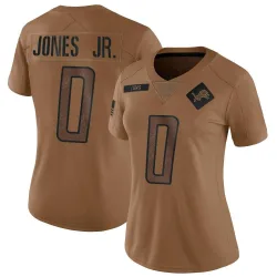 Women's Marvin Jones Jr. Detroit Lions No.0 Limited 2023 Salute To Service Jersey - Brown