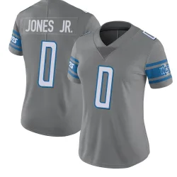 Women's Marvin Jones Jr. Detroit Lions No.0 Limited Color Rush Steel Jersey