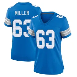 Women's Mason Miller Detroit Lions No.63 Game 2nd Jersey - Blue