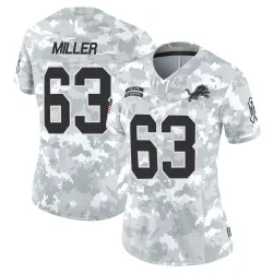 Women's Mason Miller Detroit Lions No.63 Limited 2024 Salute to Service Jersey - Arctic Camo