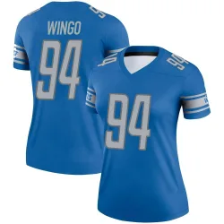 Women's Mekhi Wingo Detroit Lions No.94 Legend Jersey - Blue