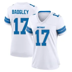 Women's Michael Badgley Detroit Lions No.17 Game 2nd Jersey - White