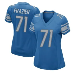Women's Miles Frazier Detroit Lions No.71 Game Team Color Jersey - Blue