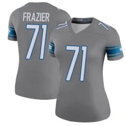 Women's Miles Frazier Detroit Lions No.71 Legend Color Rush Steel Jersey