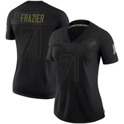 Women's Miles Frazier Detroit Lions No.71 Limited 2020 Salute To Service Jersey - Black