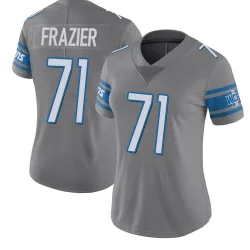 Women's Miles Frazier Detroit Lions No.71 Limited Color Rush Steel Jersey