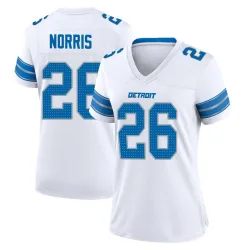 Women's Morice Norris Detroit Lions No.26 Game 2nd Jersey - White