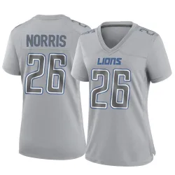 Women's Morice Norris Detroit Lions No.26 Game Atmosphere Fashion Jersey - Gray