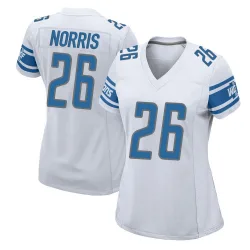 Women's Morice Norris Detroit Lions No.26 Game Jersey - White