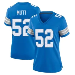 Women's Netane Muti Detroit Lions No.52 Game 2nd Jersey - Blue