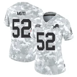 Women's Netane Muti Detroit Lions No.52 Limited 2024 Salute to Service Jersey - Arctic Camo