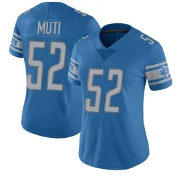Women's Netane Muti Detroit Lions No.52 Limited Team Color Vapor Untouchable Jersey - Blue