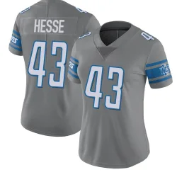Women's Parker Hesse Detroit Lions No.43 Limited Color Rush Steel Jersey
