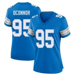Women's Pat O'Connor Detroit Lions No.95 Game 2nd Jersey - Blue