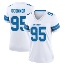 Women's Pat O'Connor Detroit Lions No.95 Game 2nd Jersey - White