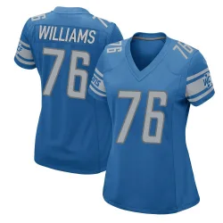 Women's Raequan Williams Detroit Lions No.76 Game Team Color Jersey - Blue
