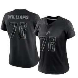 Women's Raequan Williams Detroit Lions No.76 Limited Reflective Jersey - Black