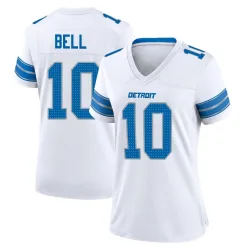 Women's Ronnie Bell Detroit Lions No.10 Game 2nd Jersey - White